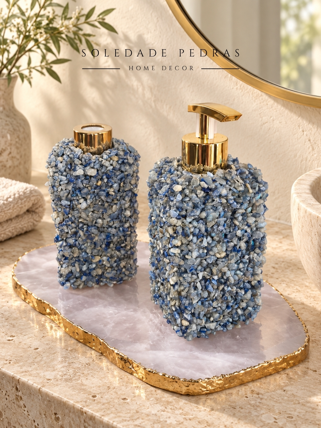 DIFUSOR + SABONETEIRA | QUARTZO AZUL